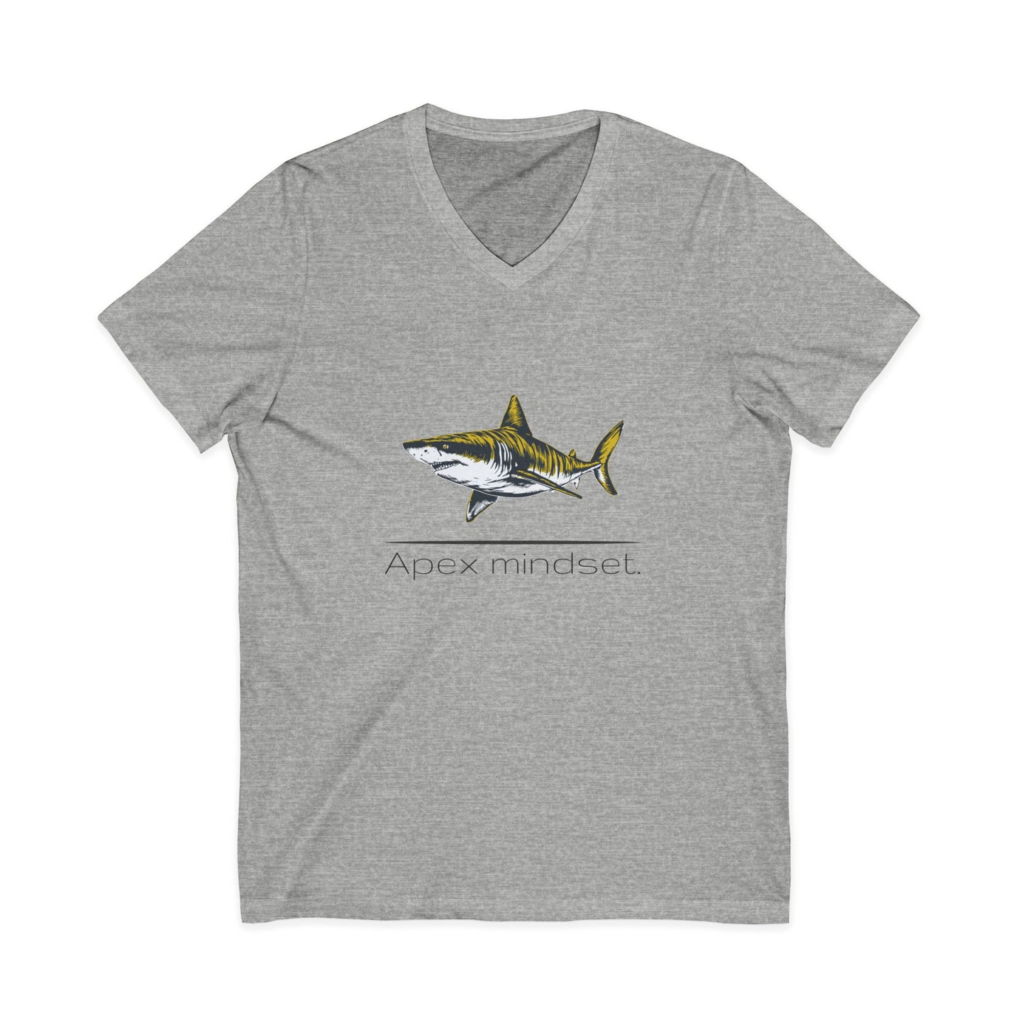 Tiger Shark "Apex mindset" V-Neck Graphic Unisex Jersey Tee