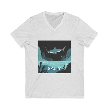 •V• Shark V-Neck Tee - Salty