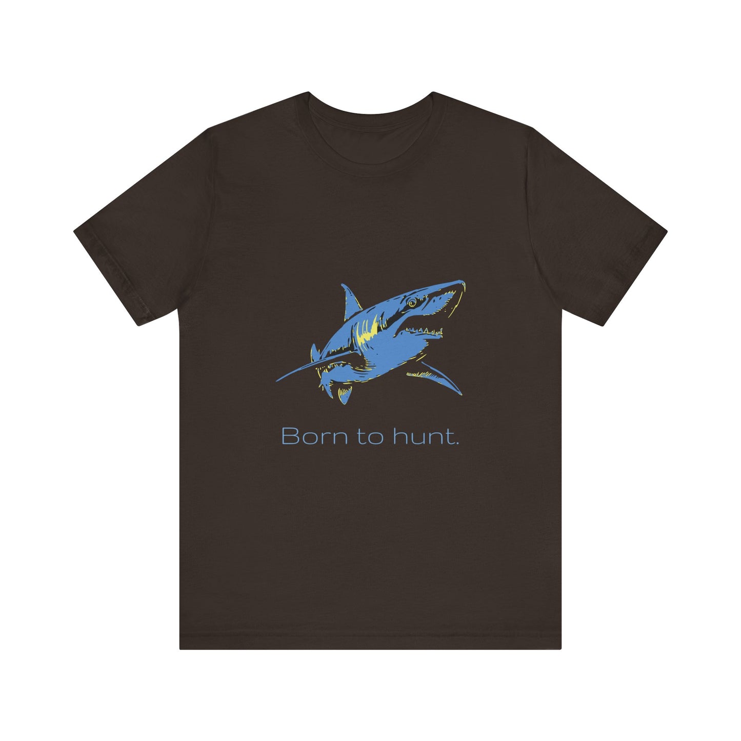 Blue Shark "Born to hunt" Graphic Unisex Jersey Tee