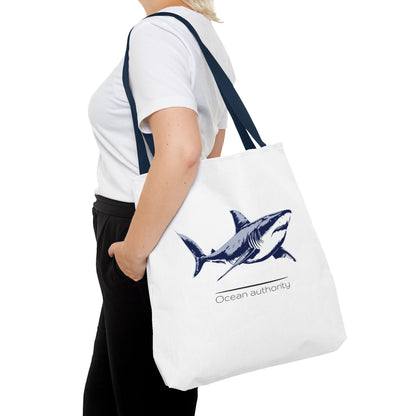 Shark Tote Bag — 'Ocean Authority' & 'Unleash Your Shark' Printed Tote