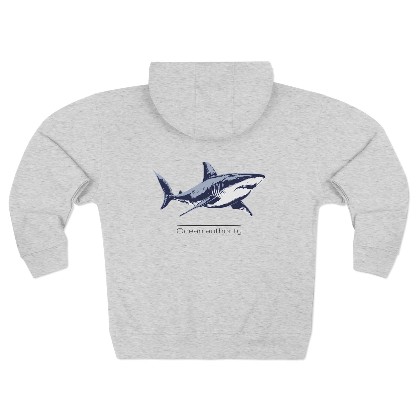Great White Shark "Ocean authority" Graphic Unisex Comfort Zip Hoodie