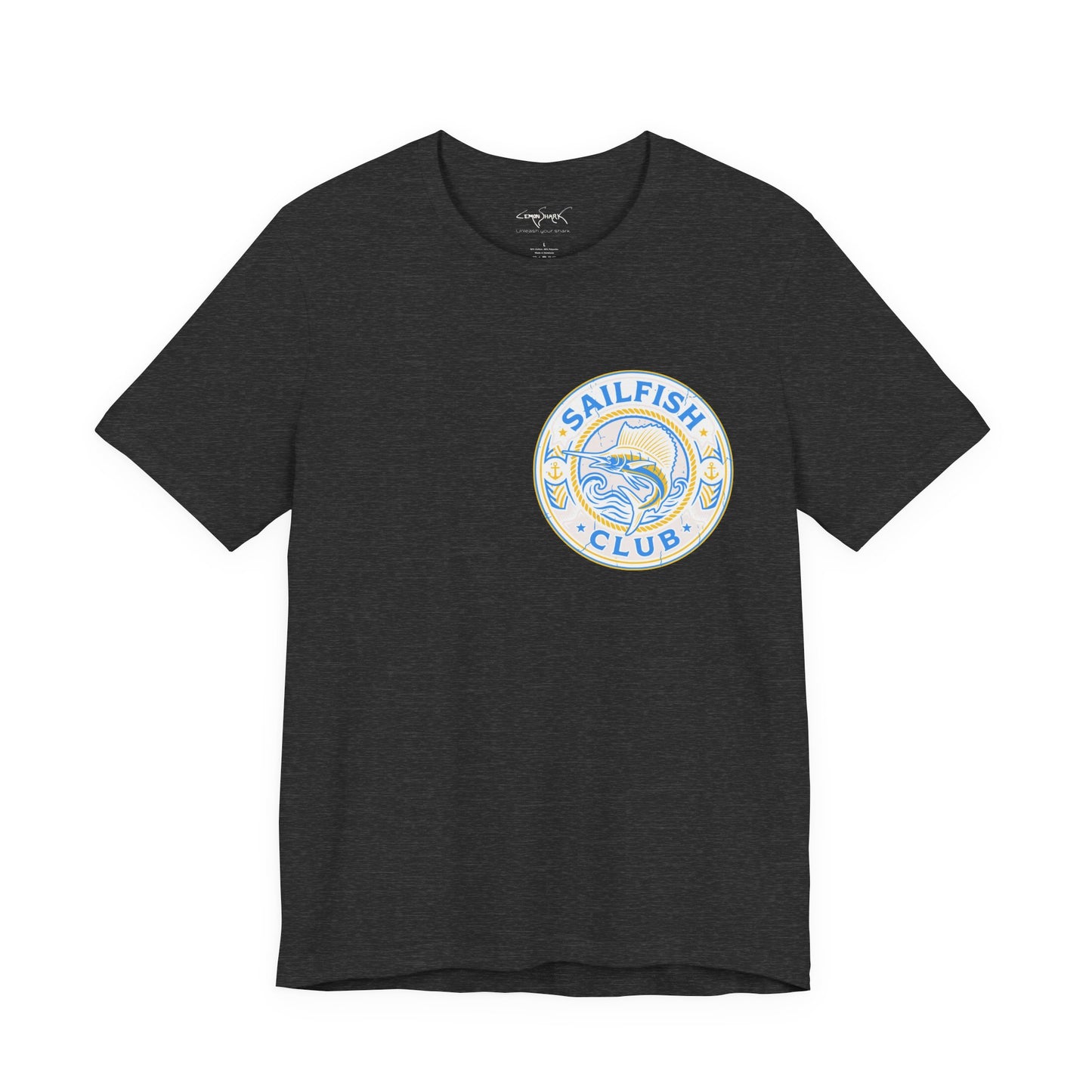 Sailfish Tee - Sailfish Club Inverted Leap (Badge on Front)