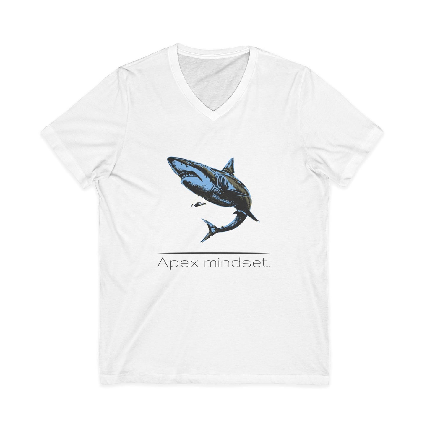 Great White Shark "Apex mindset" V-Neck Graphic Unisex Jersey Tee