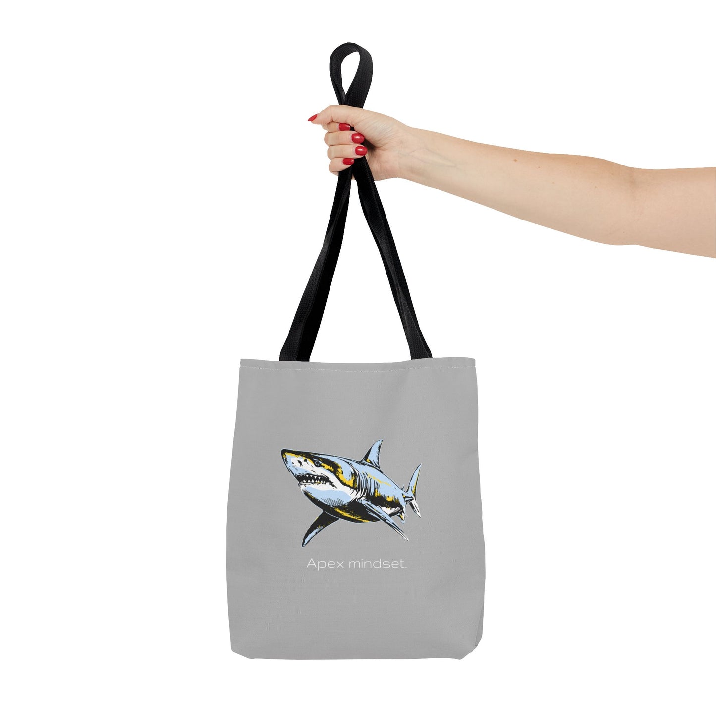 Shark Tote Bag - "Apex Mindset" Graphic Ocean Shopper