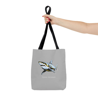 Shark Tote Bag - "Apex Mindset" Graphic Ocean Shopper