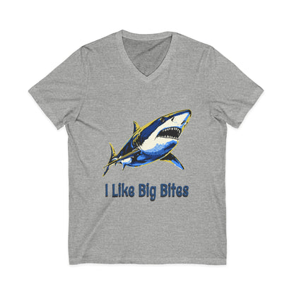 •V• Shark V-Neck Tee - I Like Big Bites