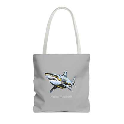 Shark Tote Bag - "Apex Mindset" Graphic Ocean Shopper