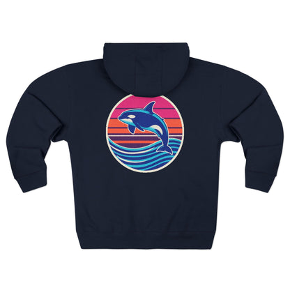 Orca Zip Hoodie — Retro Orca