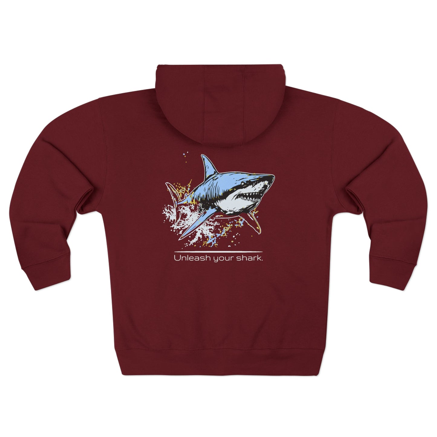Great White Shark Ultimate "Unleash your shark" Graphic Unisex Zip Hoodie