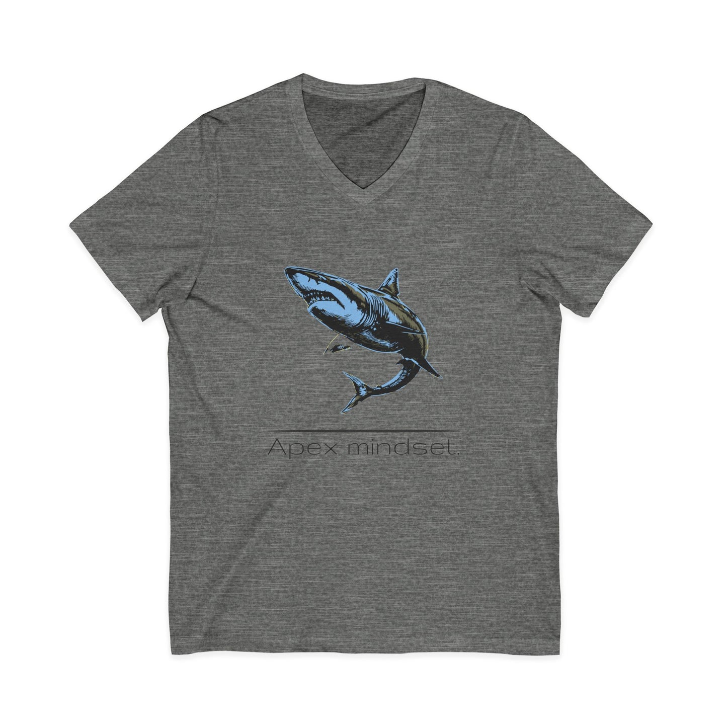 Great White Shark "Apex mindset" V-Neck Graphic Unisex Jersey Tee