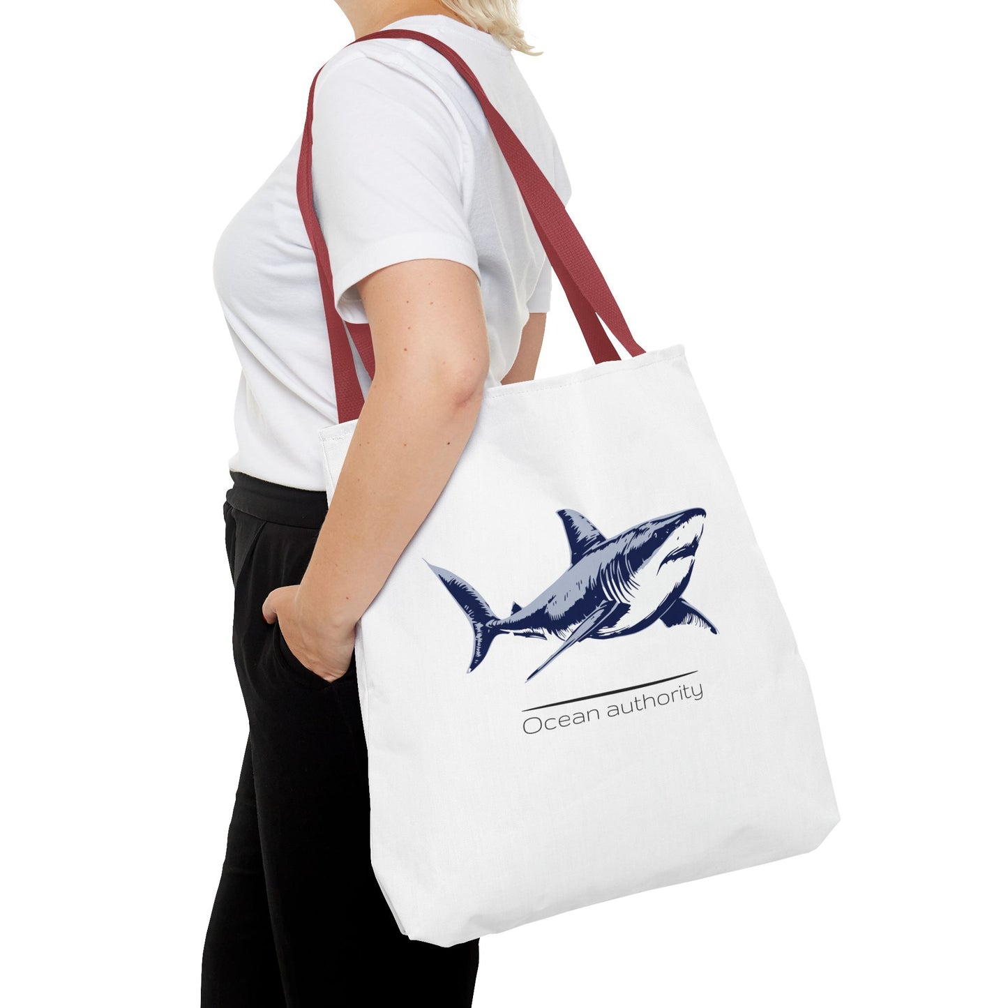 Shark Tote Bag — 'Ocean Authority' & 'Unleash Your Shark' Printed Tote
