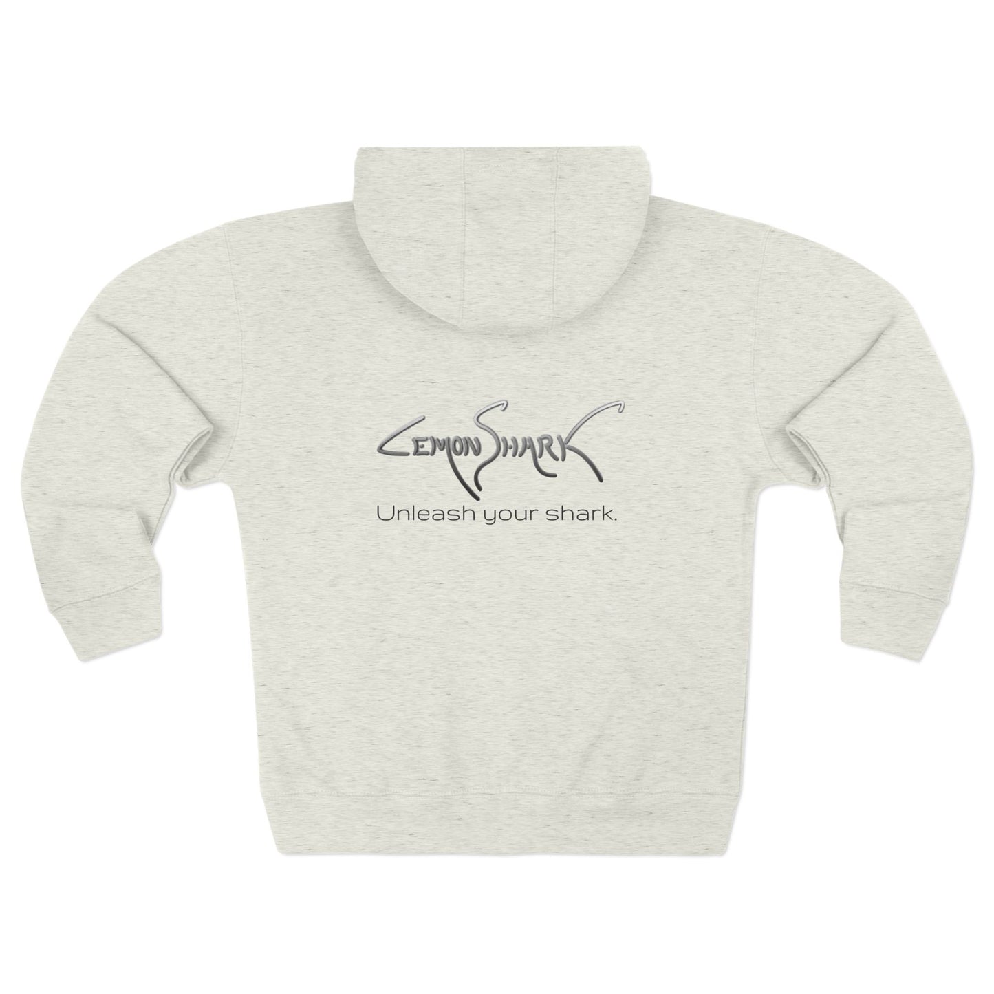 Lemon Shark Logo "Unleash your shark" Graphic Unisex Comfort Zip Hoodie