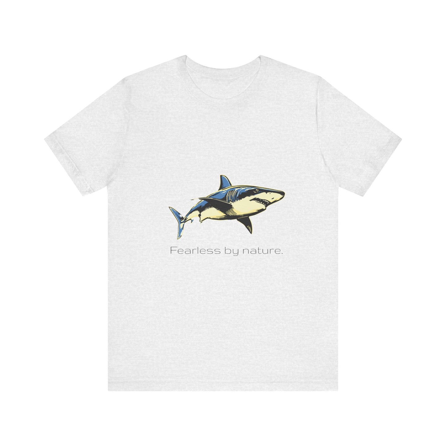 Great White Shark "Fearless by nature" Graphic Unisex Jersey Tee