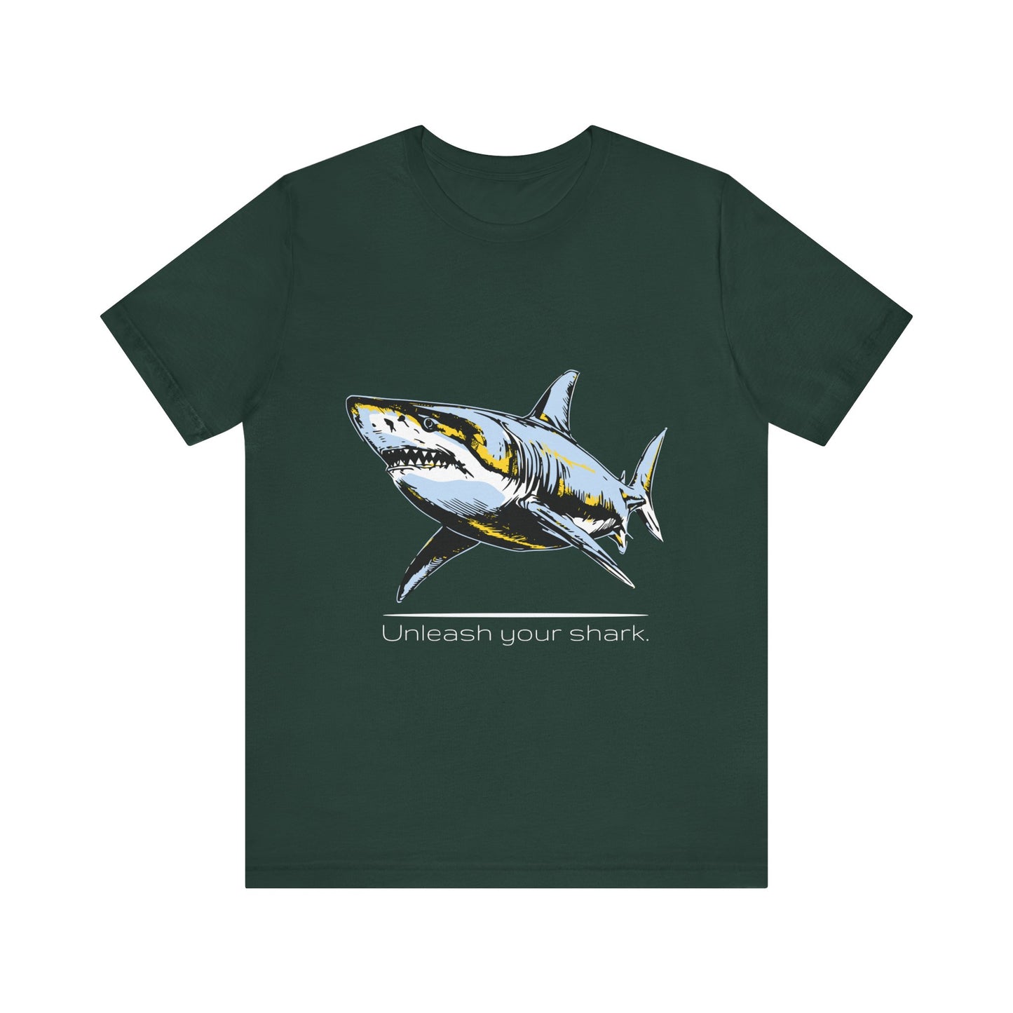 Great White Shark Ultimate "Unleash your shark" Graphic Unisex Jersey Tee