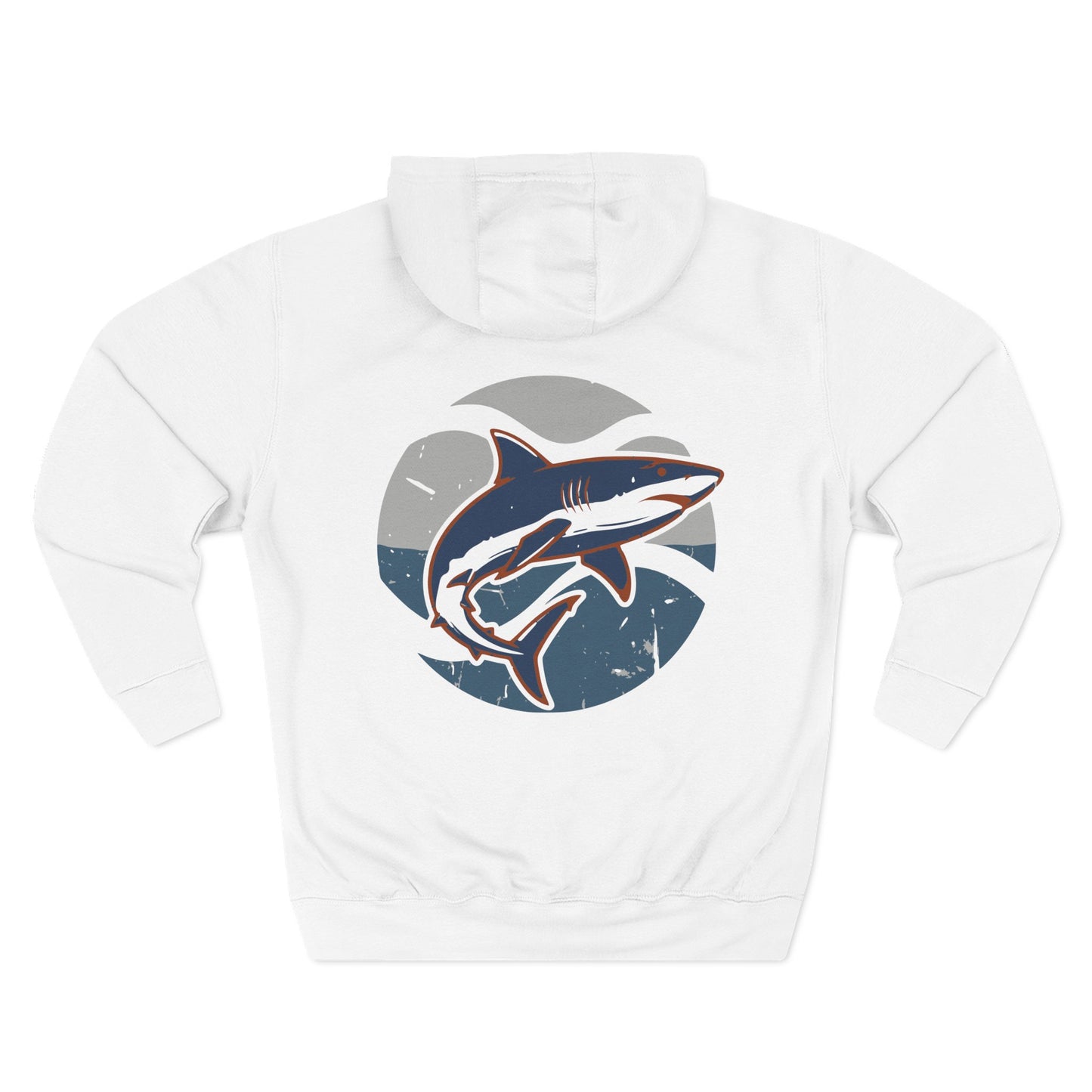 Shark Pullover Hoodie - Retro SeaBlue (Logo on Front)