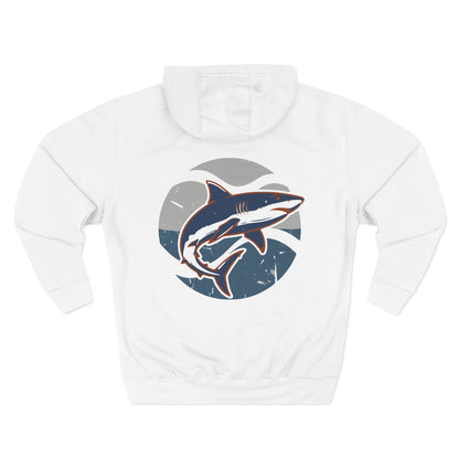 Shark Pullover Hoodie - Retro SeaBlue (Logo on Front)