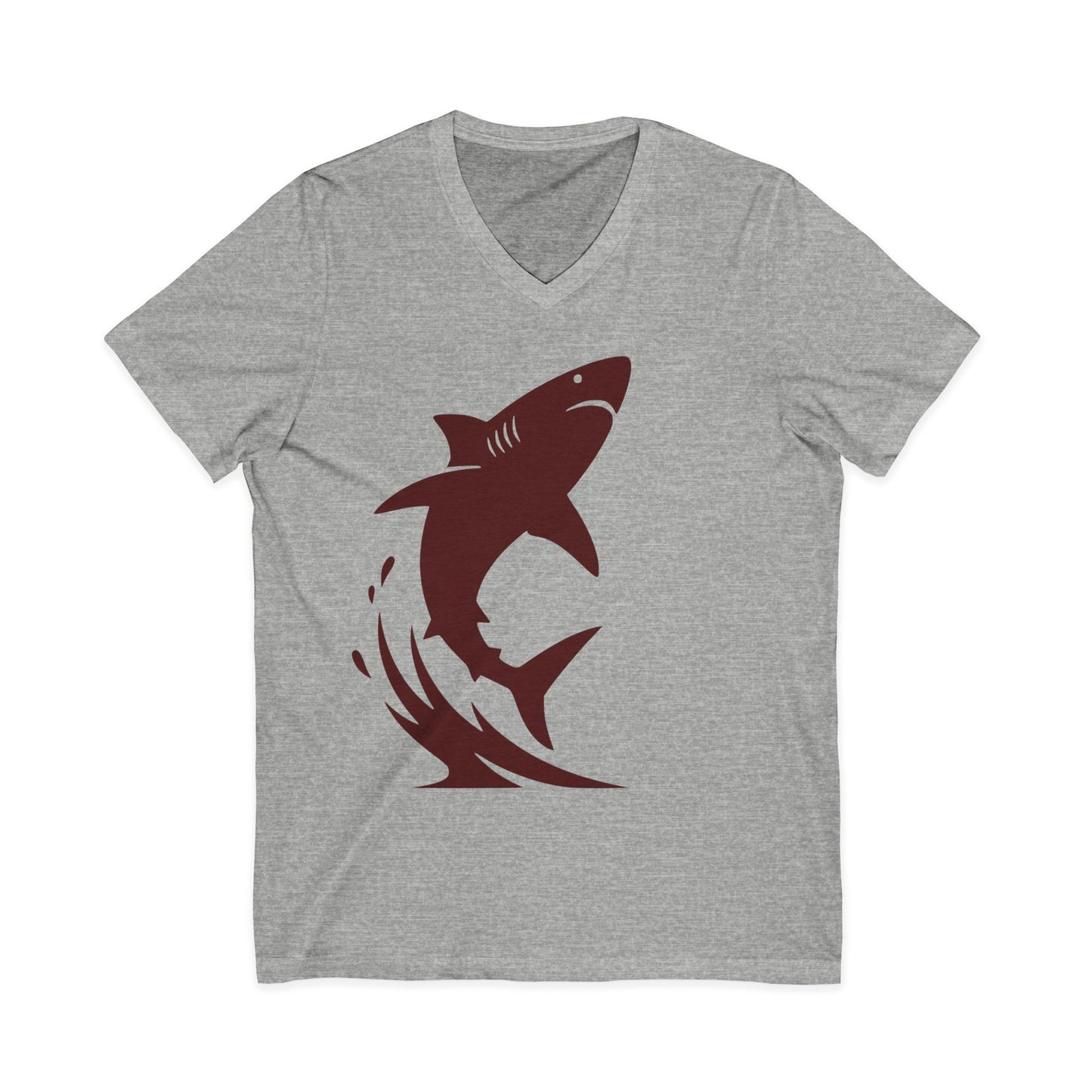 •V• Shark V-Neck Tee - Breach Chocolate-Red