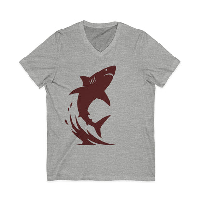 •V• Shark V-Neck Tee - Breach Chocolate-Red