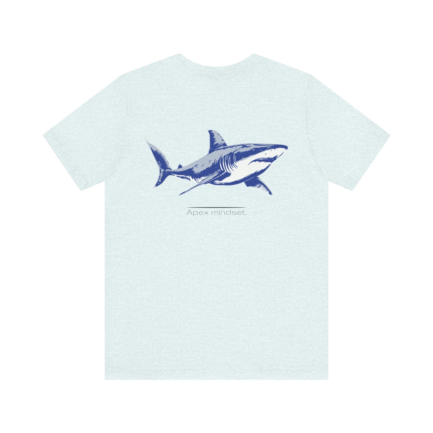 Great White Shark "Apex Mindset" Graphic Unisex Jersey Tee, (graphic on back)