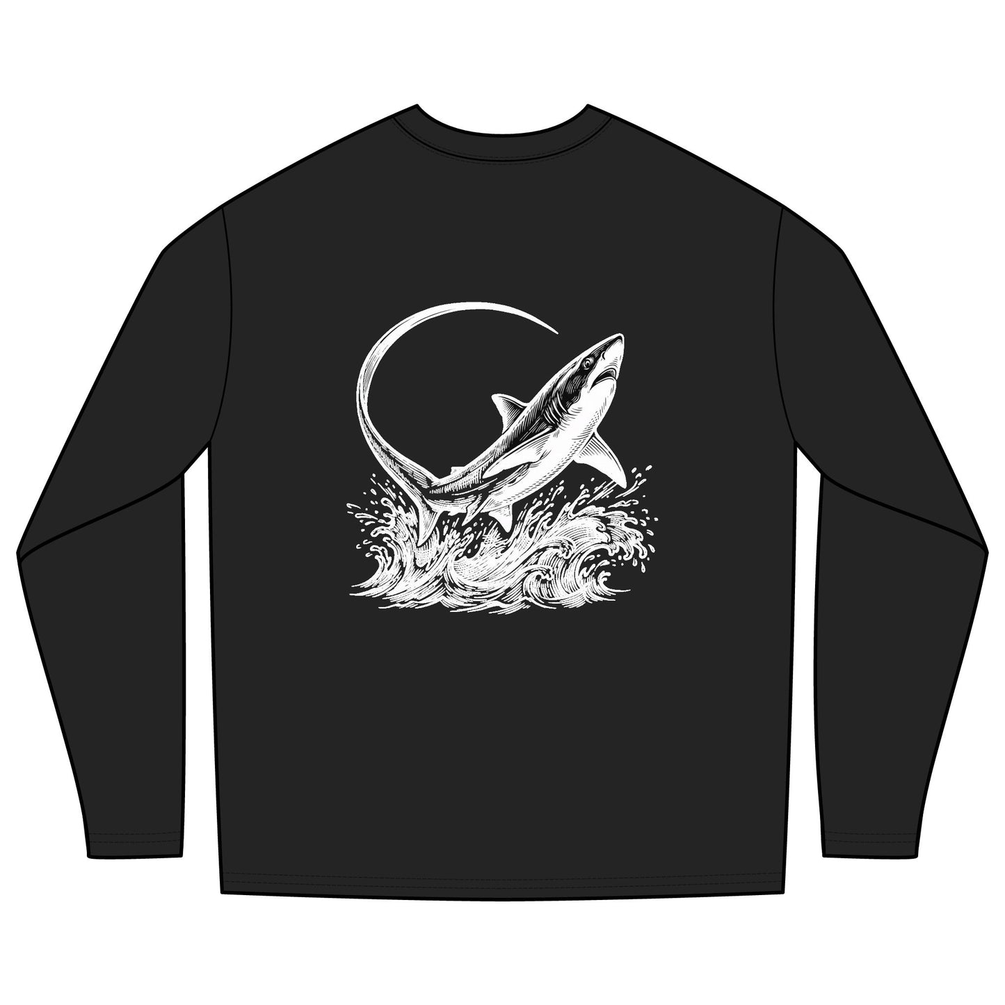 Rash Guard — Thresher Club (Back Image, Front Text)
