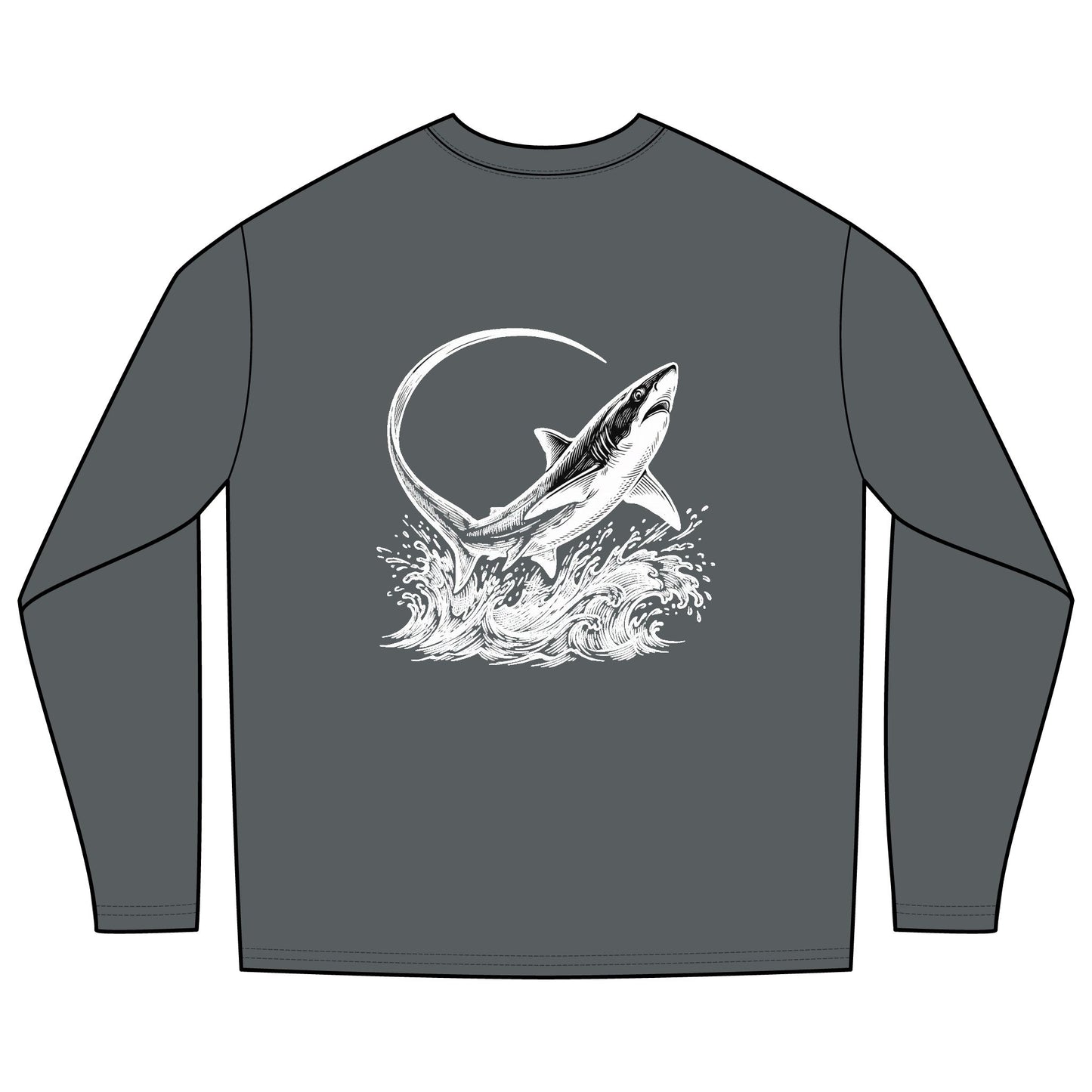 Rash Guard — Thresher Club (Back Image, Front Text)