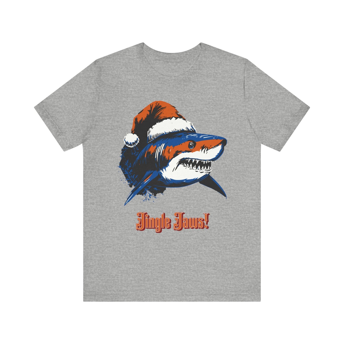 Christmas Shark Tee - Jingle Jaws Graphic Unisex Jersey Tee