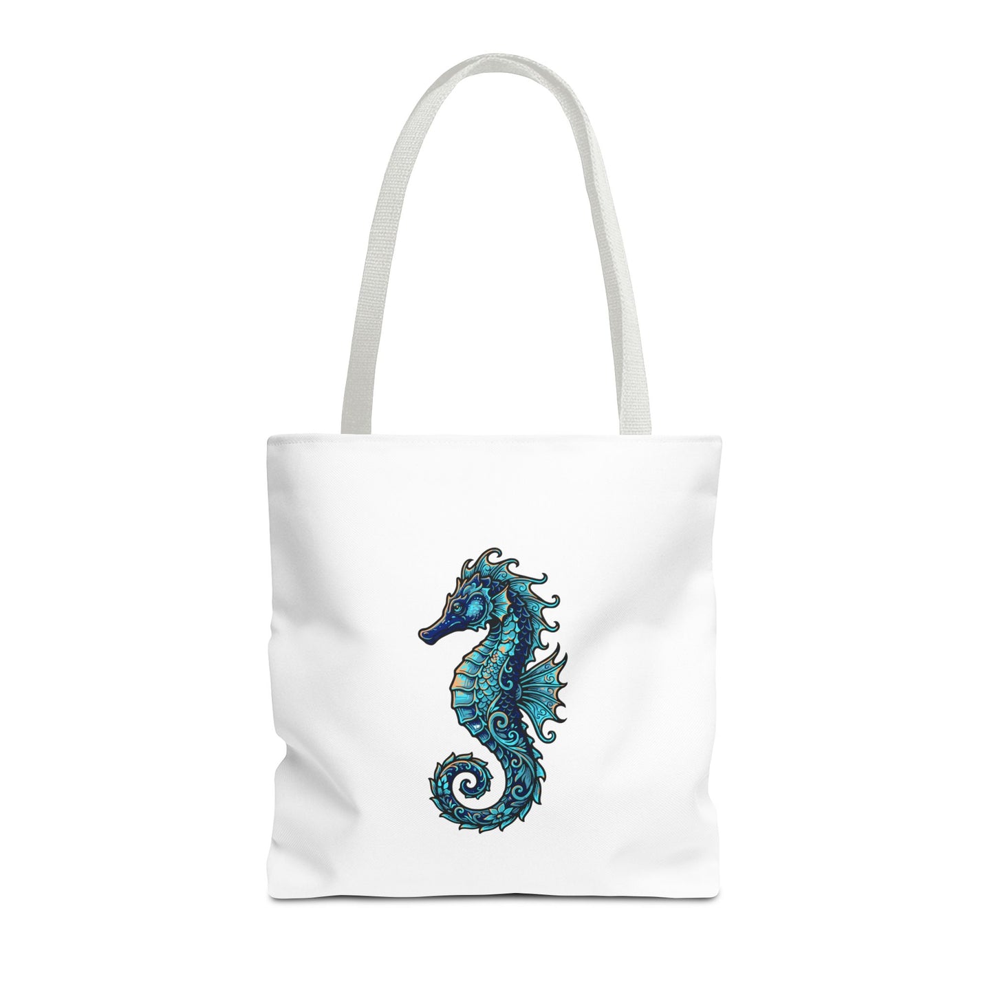 Seahorse Art Tote Bag — Nautical Ocean Tote
