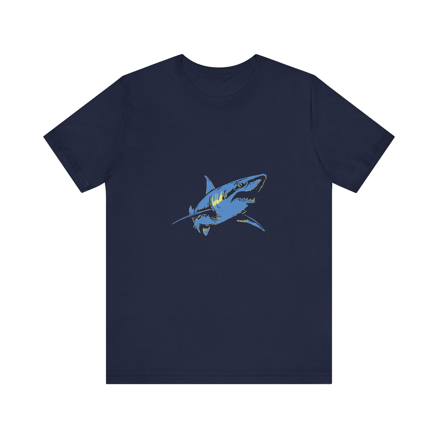 Vintage Blue Shark Graphic Unisex Jersey Tee