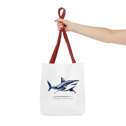 Shark Tote Bag — 'Ocean Authority' & 'Unleash Your Shark' Printed Tote