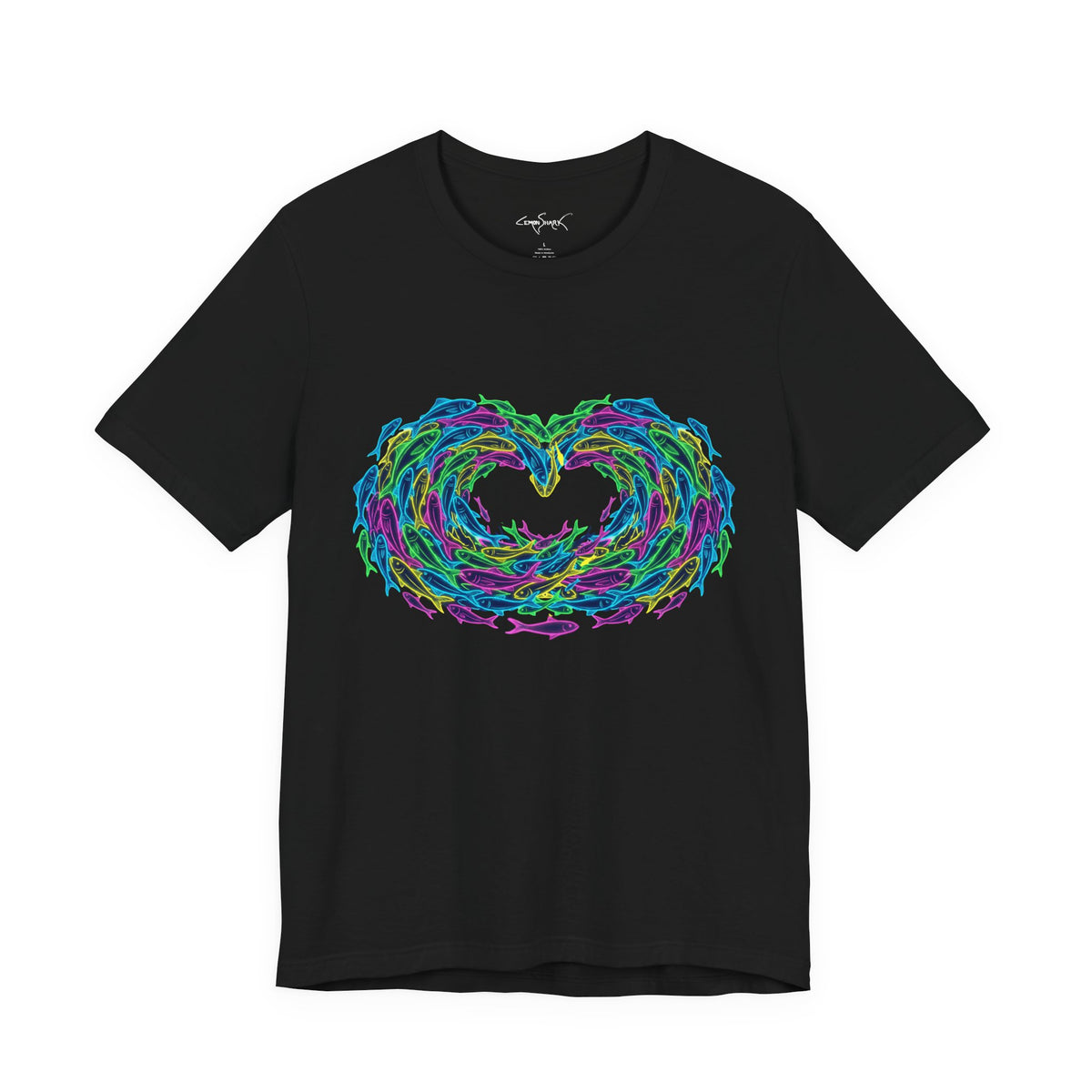 Neon Fish Tee - Heart Waves