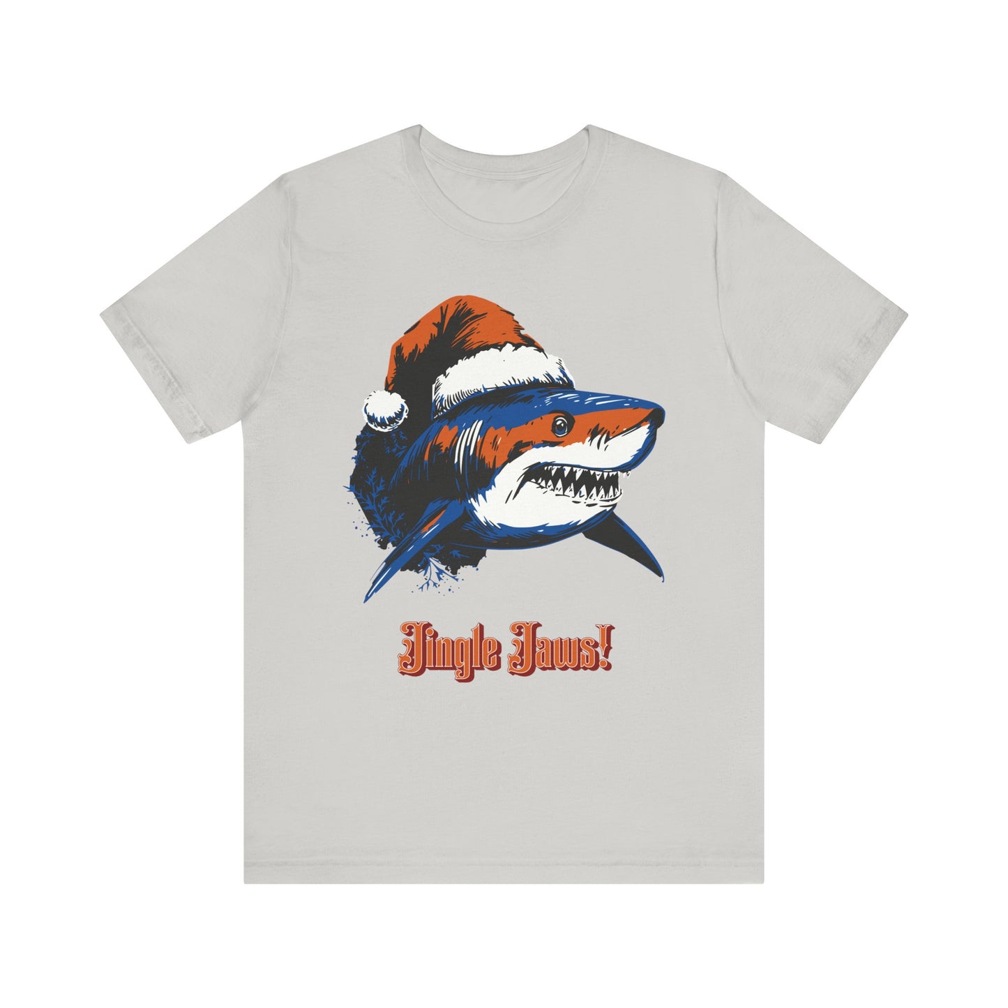 Christmas Shark Tee - Jingle Jaws Graphic Unisex Jersey Tee