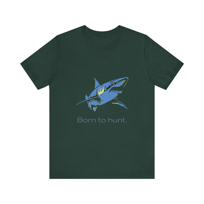 Blue Shark Tee - Born To Hunt