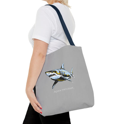 Shark Tote Bag - "Apex Mindset" Graphic Ocean Shopper