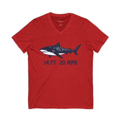 Shark V-Neck Tee - Stats