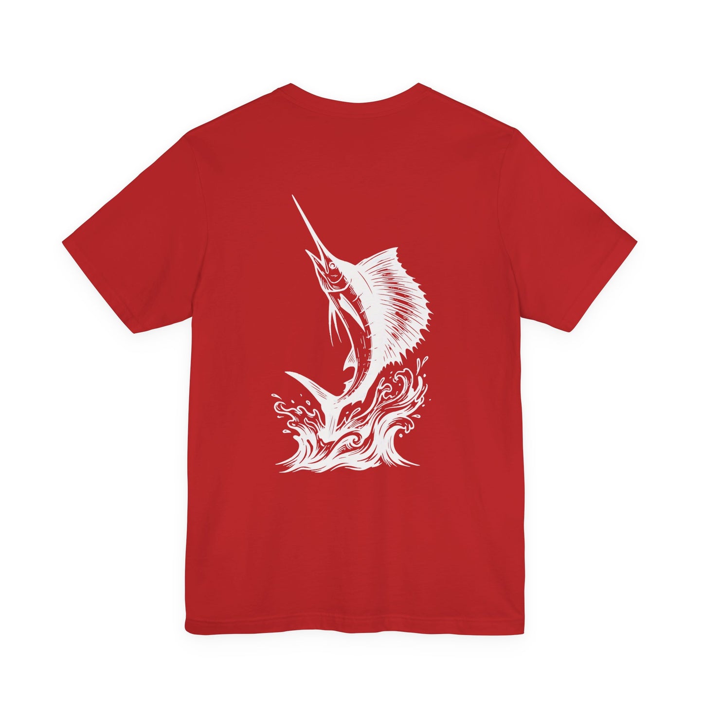 Sailfish Tee - Sailfish Club Inverted Leap (Badge on Front)