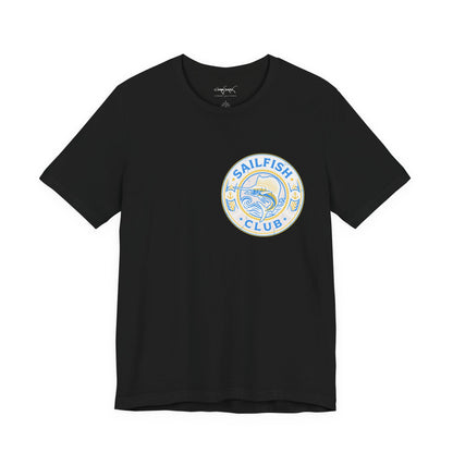 Sailfish Tee - Sailfish Club Inverted Leap (Badge on Front)