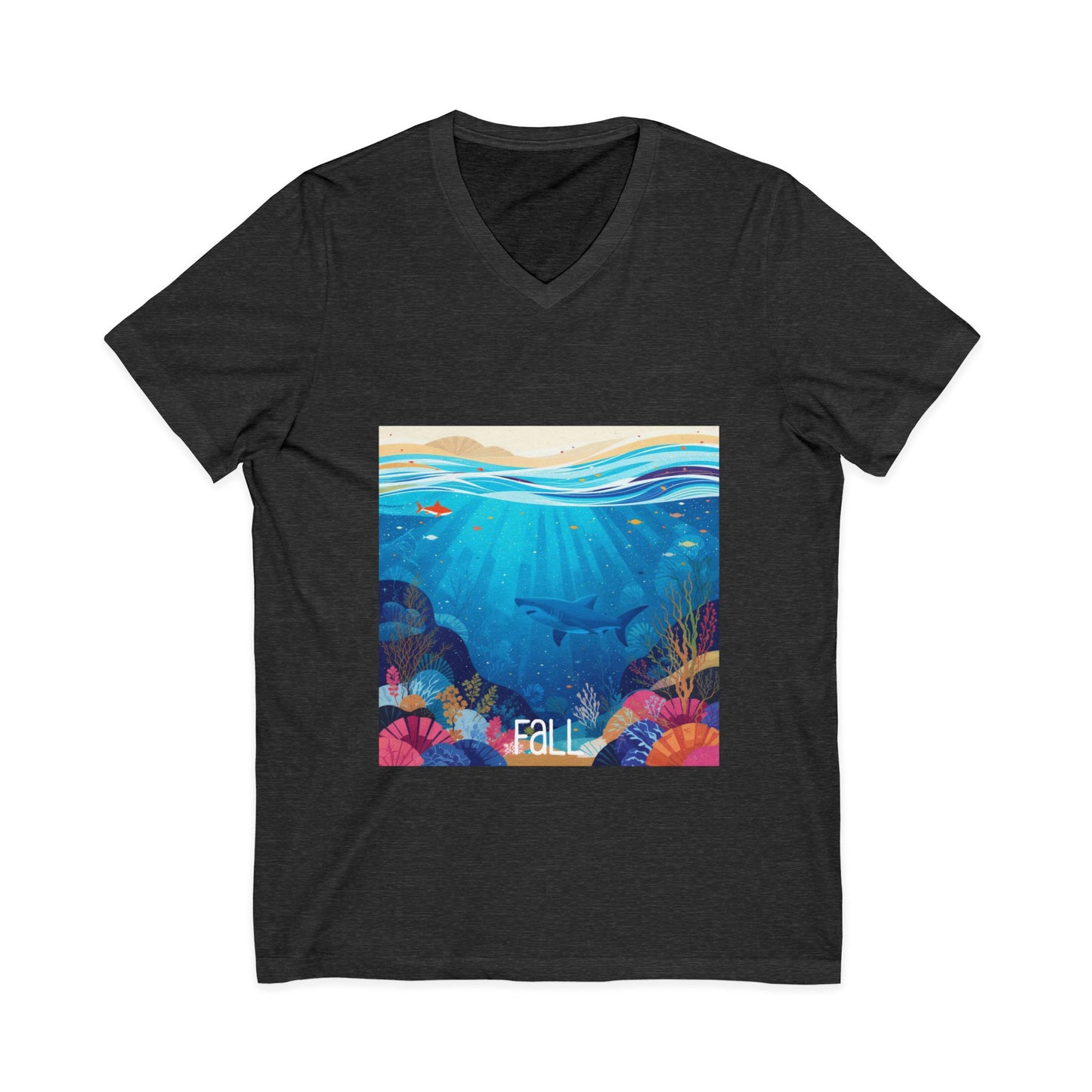 •V• Shark V-Neck Tee - Ocean Seasons 1 Fall