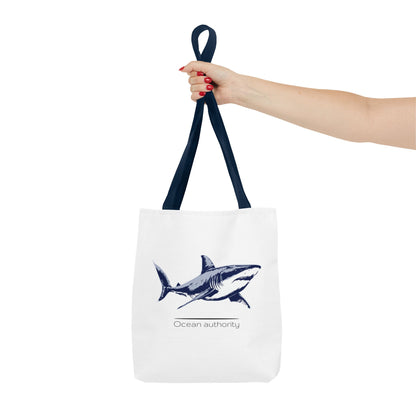 Shark Tote Bag — 'Ocean Authority' & 'Unleash Your Shark' Printed Tote