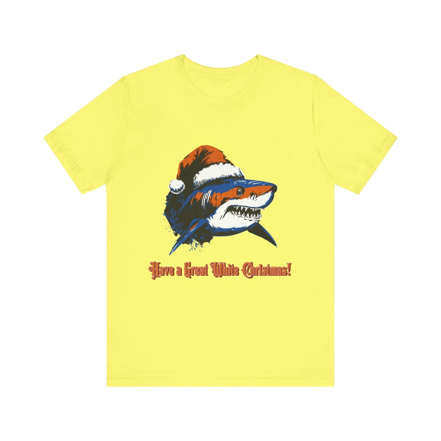 Christmas Shark Tee - Have a Great White Christmas Graphic Unisex Jersey Tee
