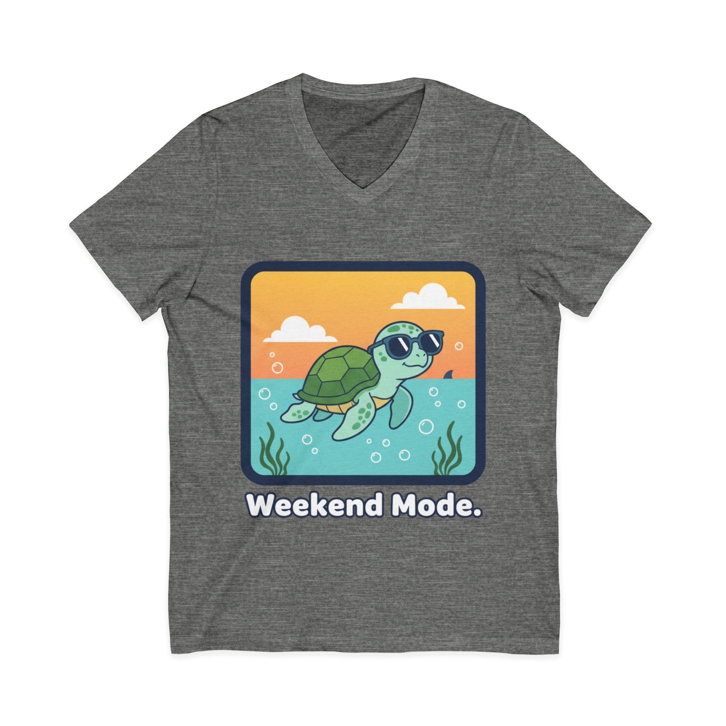 •V• Turtle V-Neck Tee - "Weekend Mode"