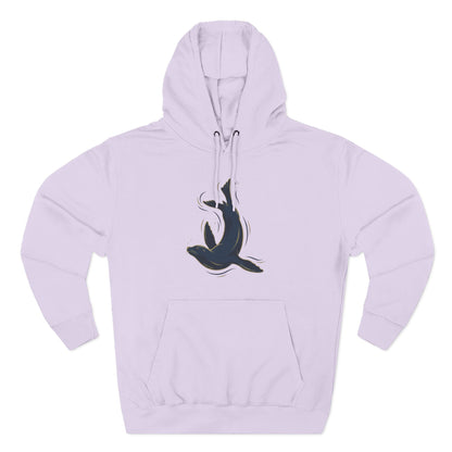 Sea Lion & Marlin Pullover Hoodie - SK Variation (Front & Back Image)