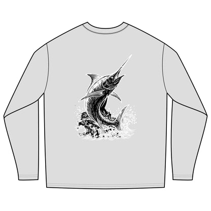 Rash Guard – Marlin Club (Back Image, Front Text)