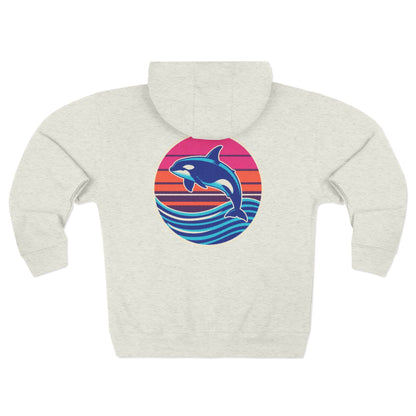 Orca Zip Hoodie — Retro Orca