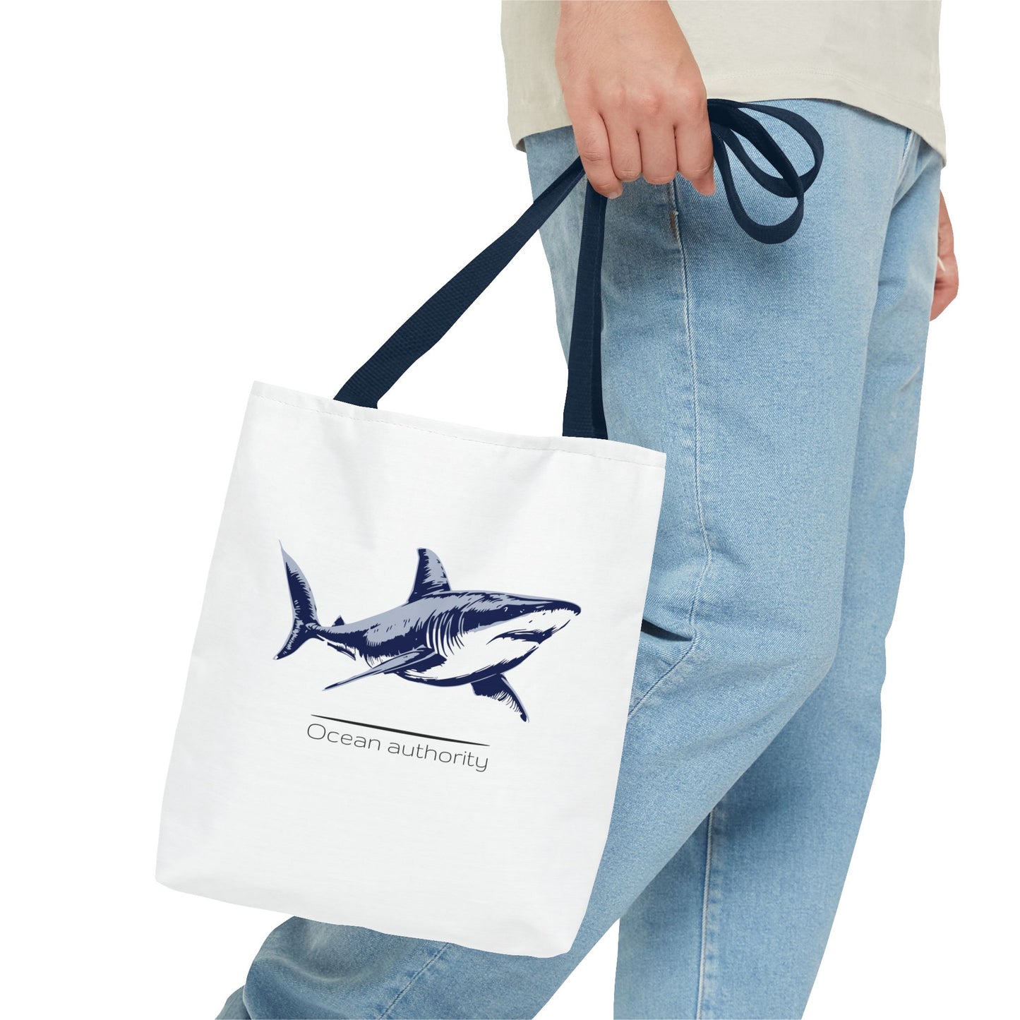Shark Tote Bag — 'Ocean Authority' & 'Unleash Your Shark' Printed Tote
