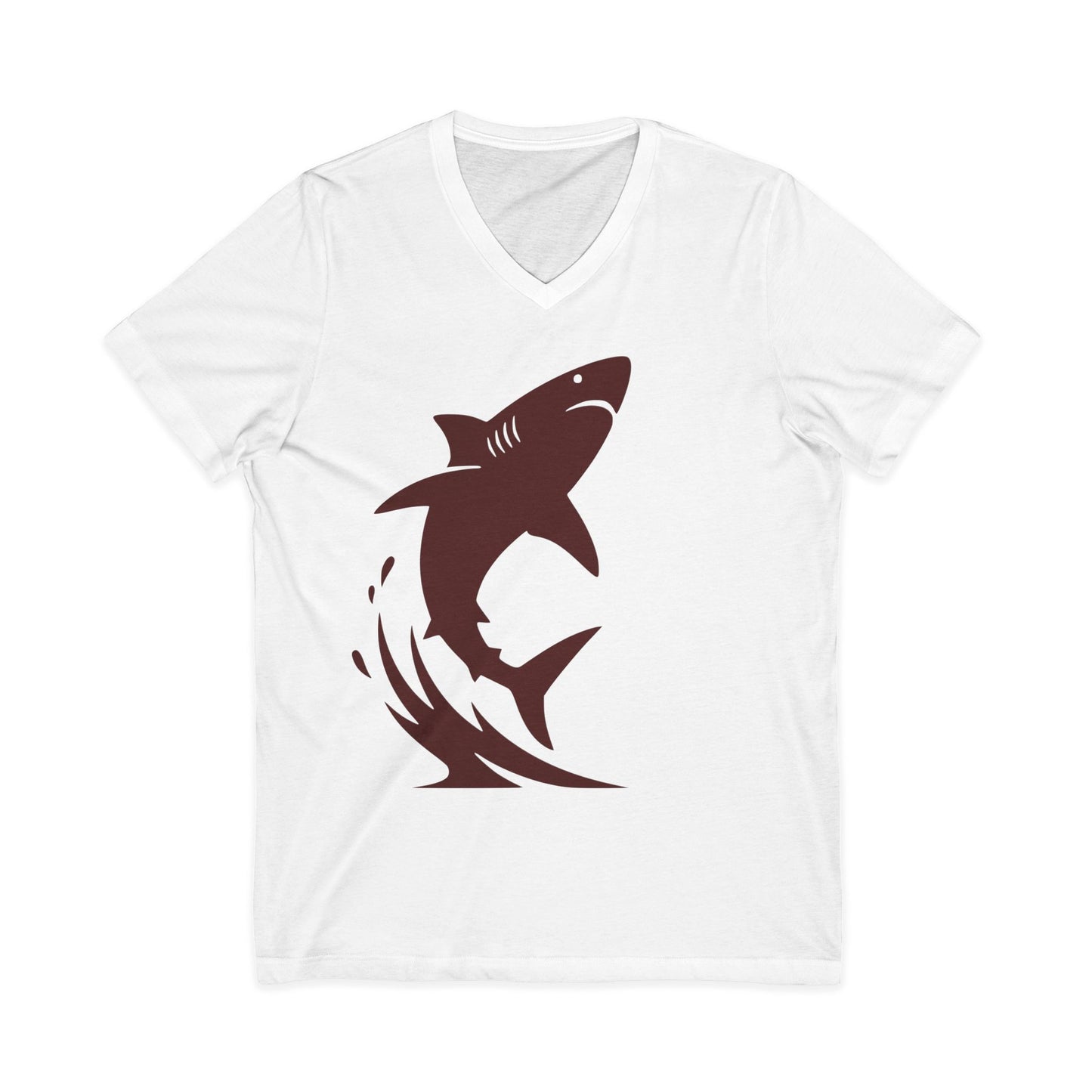 •V• Shark V-Neck Tee - Breach Chocolate-Red