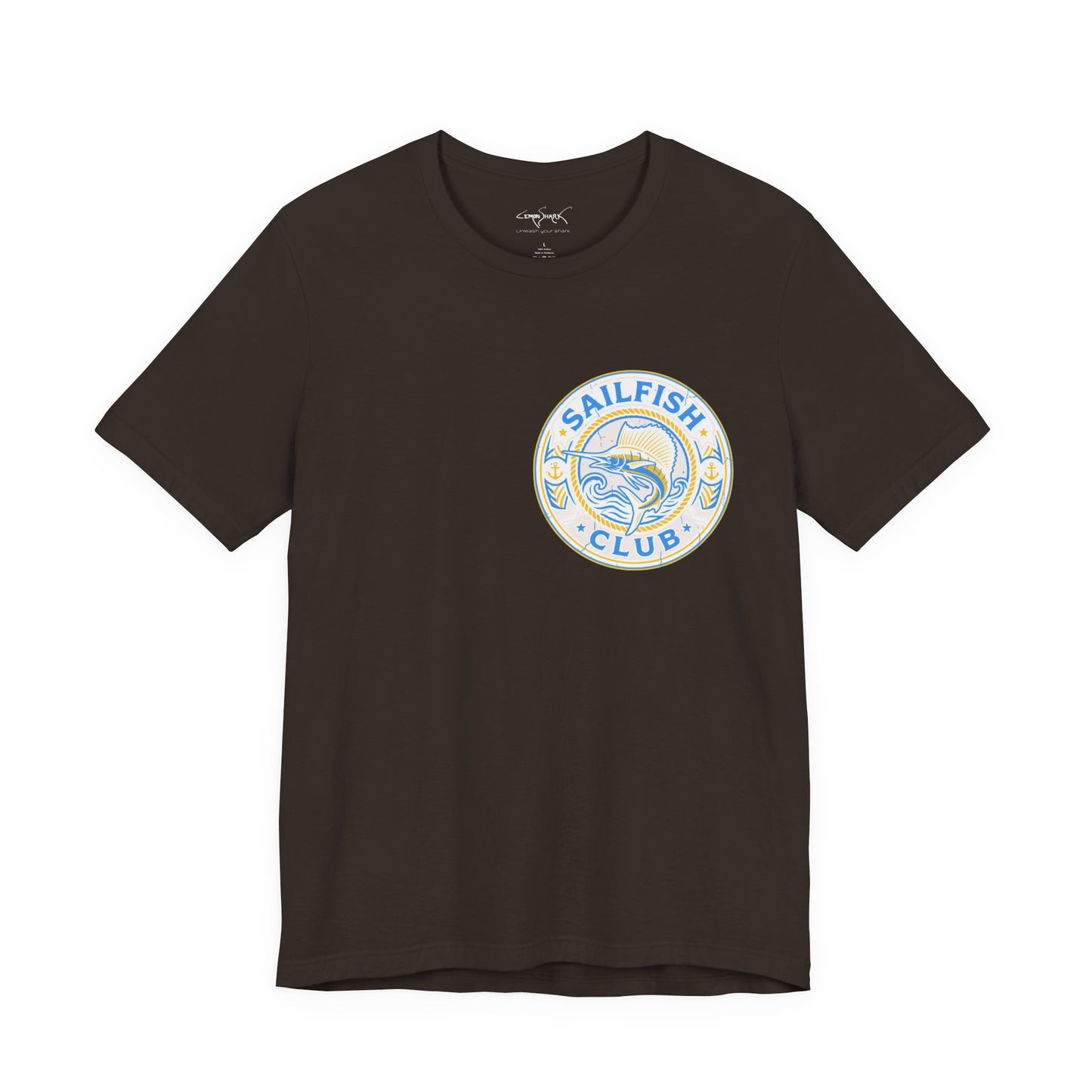Sailfish Tee - Sailfish Club Inverted Leap (Badge on Front)