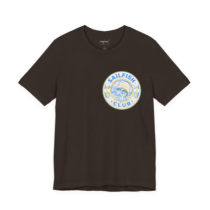 Sailfish Tee - Sailfish Club Inverted Leap (Badge on Front)