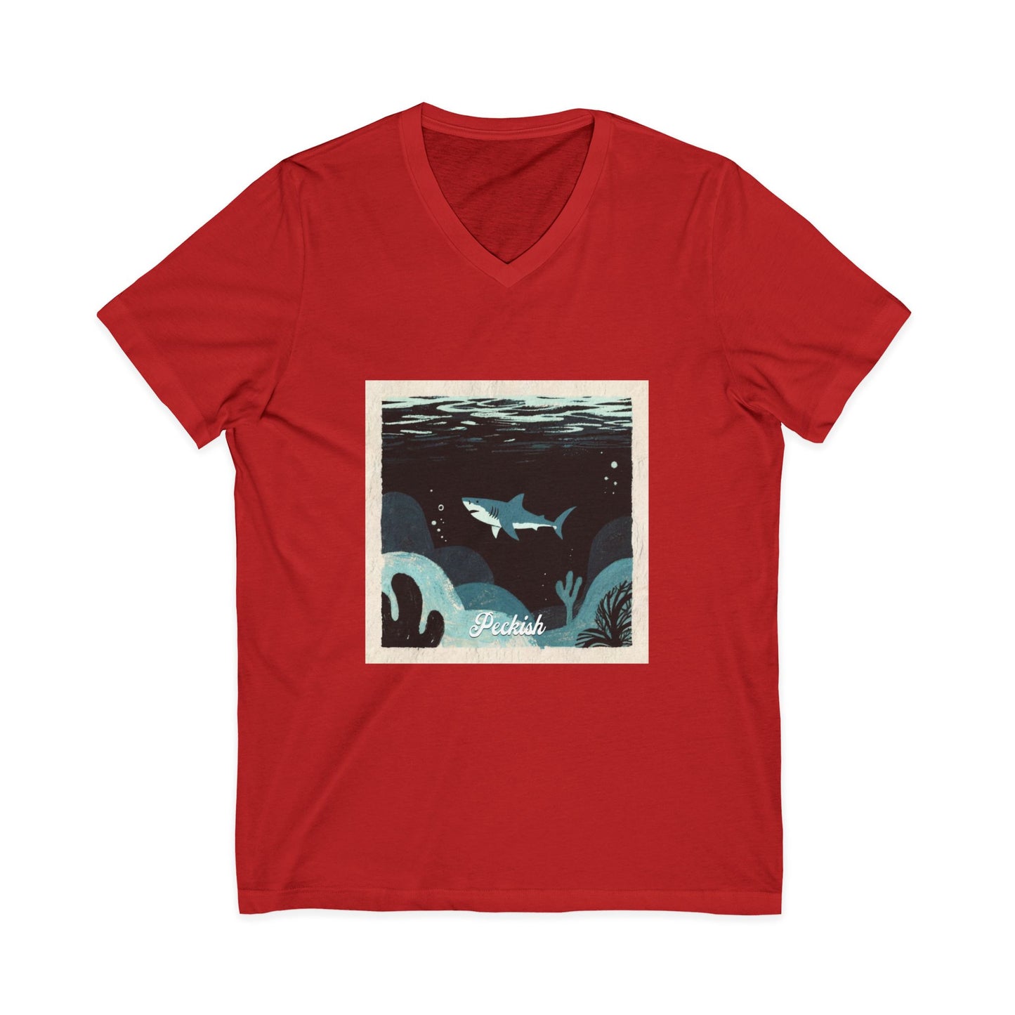 •V• Shark V-Neck Tee - Peckish