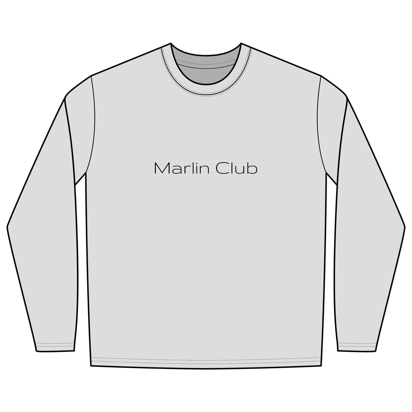 Rash Guard – Marlin Club (Back Image, Front Text)