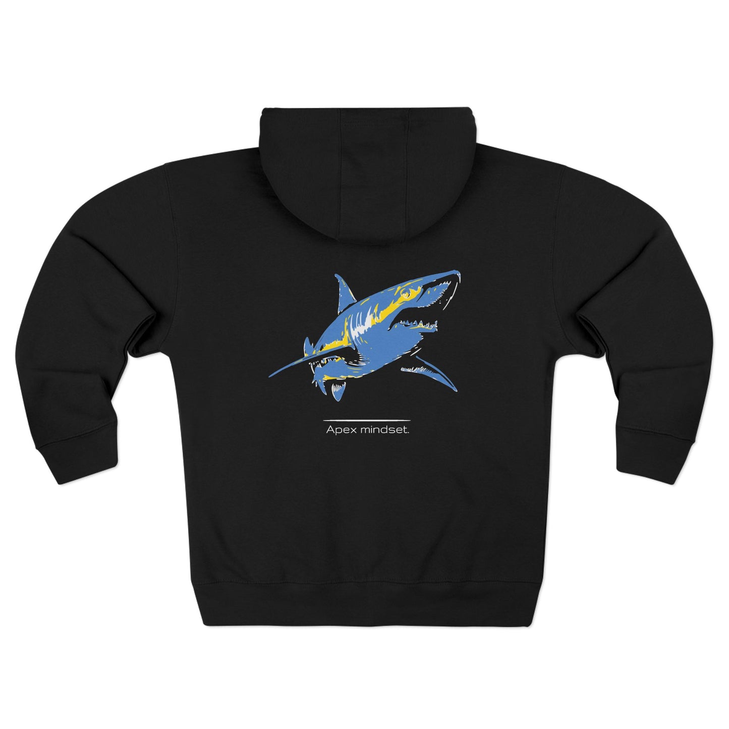 Blue Shark "Apex mindset" Graphic Unisex Comfort Zip Hoodie